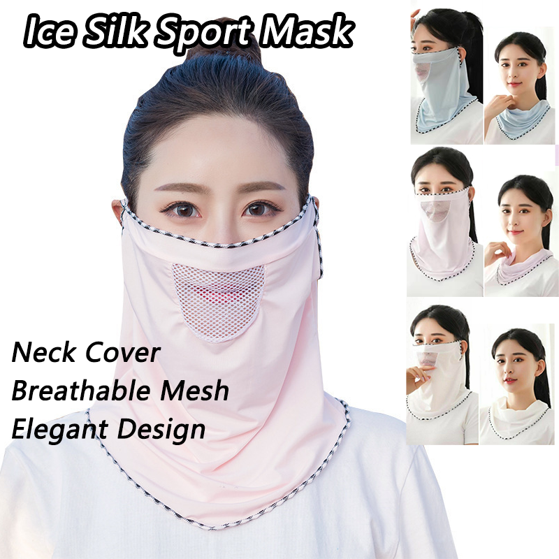 Neck Gaiter Face Cover - Ice Silk Mask Summer Breathable Mesh