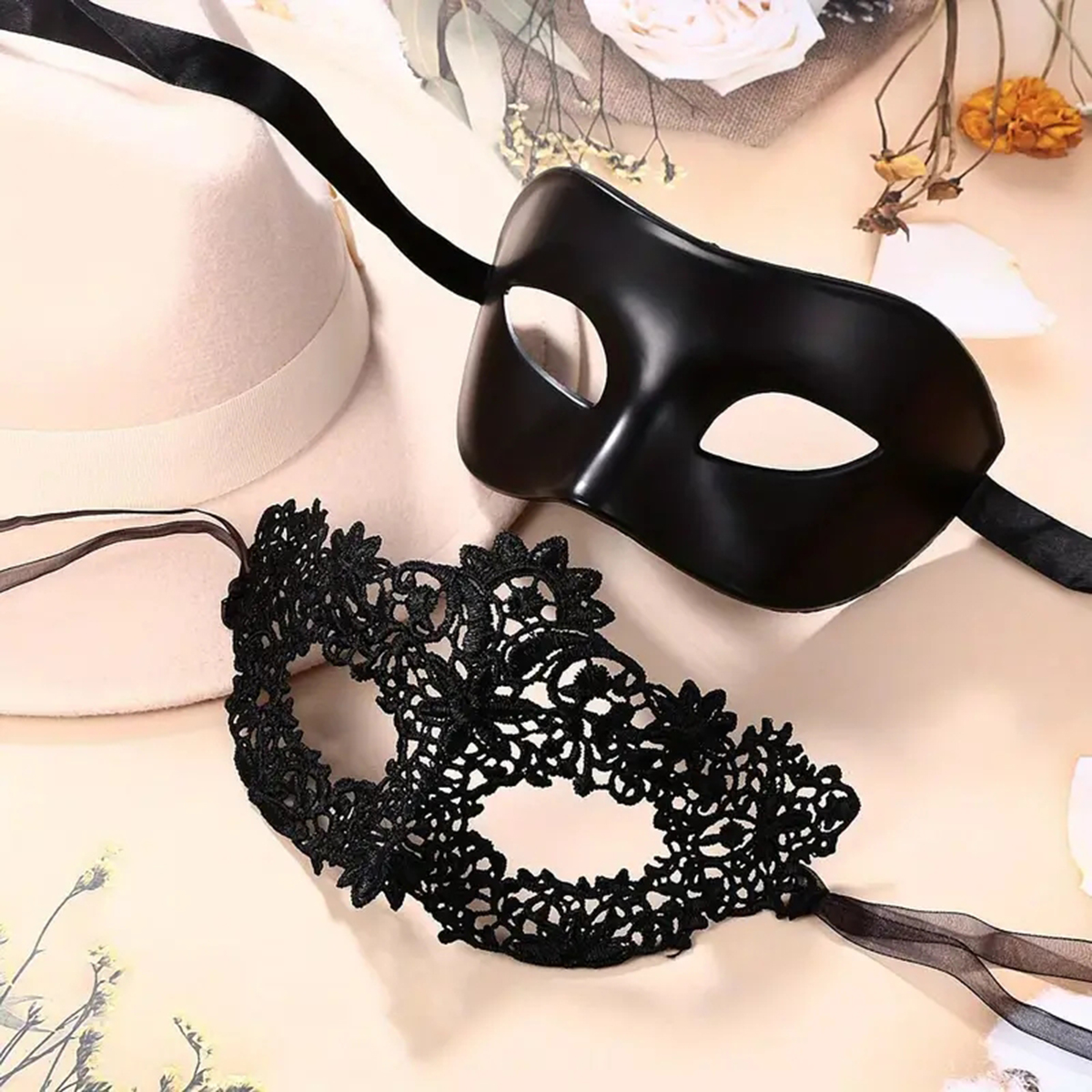 2pcs Hot New Sexy Black Lace M - Black Face Mask Pack reseña y precio