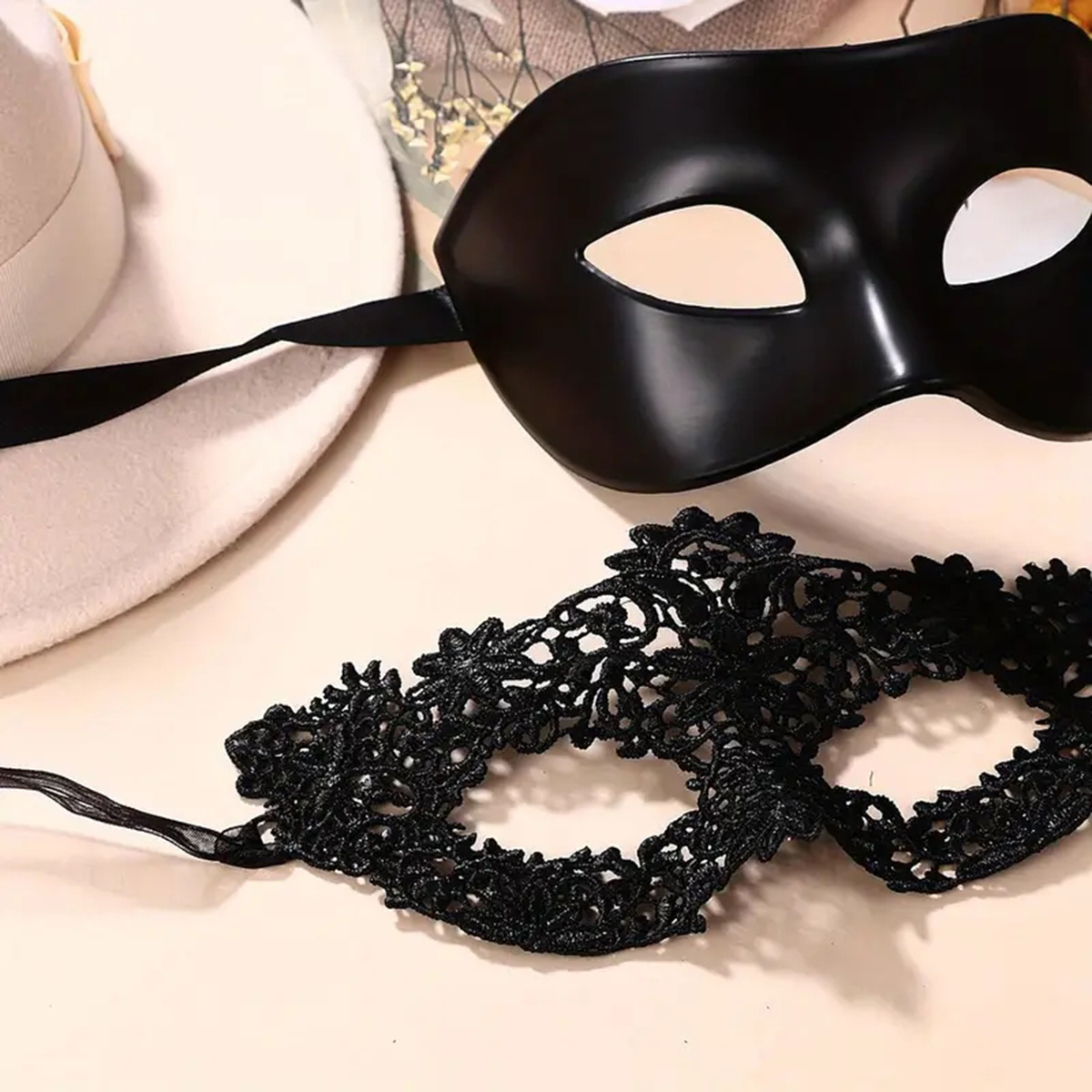 2pcs Hot New Sexy Black Lace M - Black Face Mask Pack reseña y precio