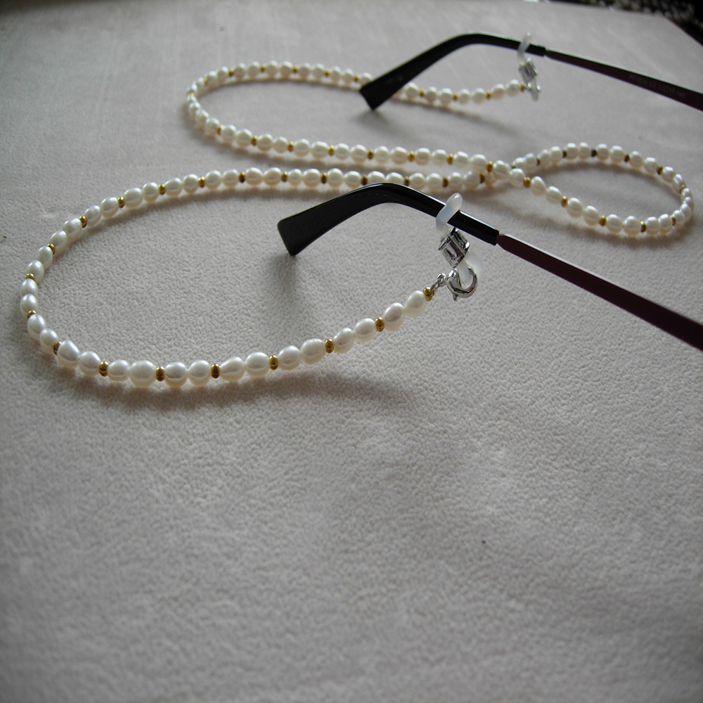 fashionable eyeglass beaded re - Mask Chain Holder reseña y precio