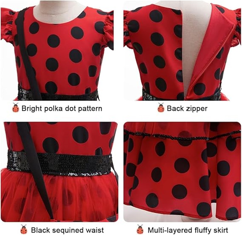Girls Cosplay Costume Polka Do - Kids Face Mask reseña y precio