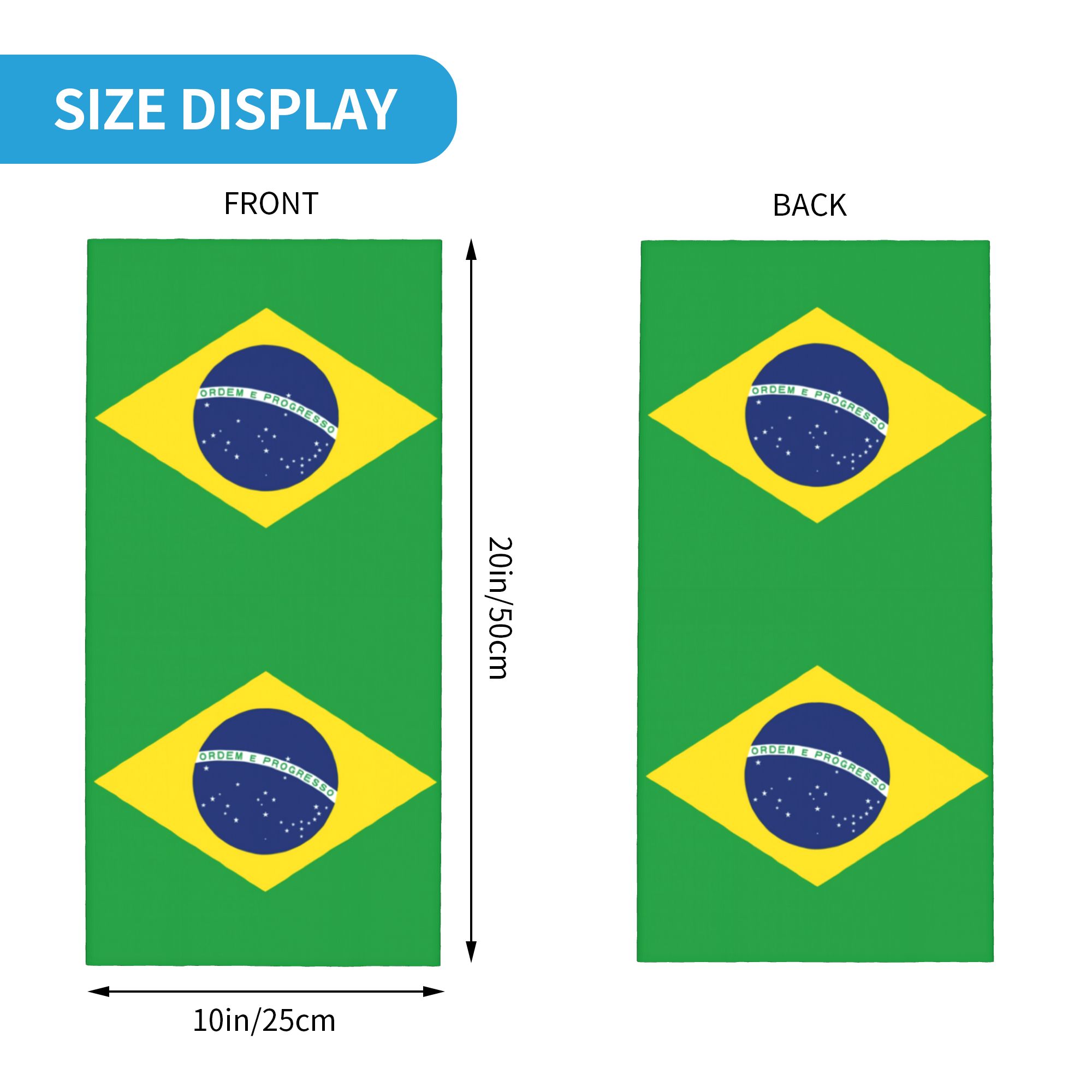 Custom Brazil Flag Bandana Nec - Neck Gaiter Face Cover reseña y precio