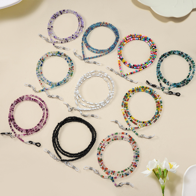 【F】 Colorful Rice Bead Glasses - Mask Chain Holder reseña y precio