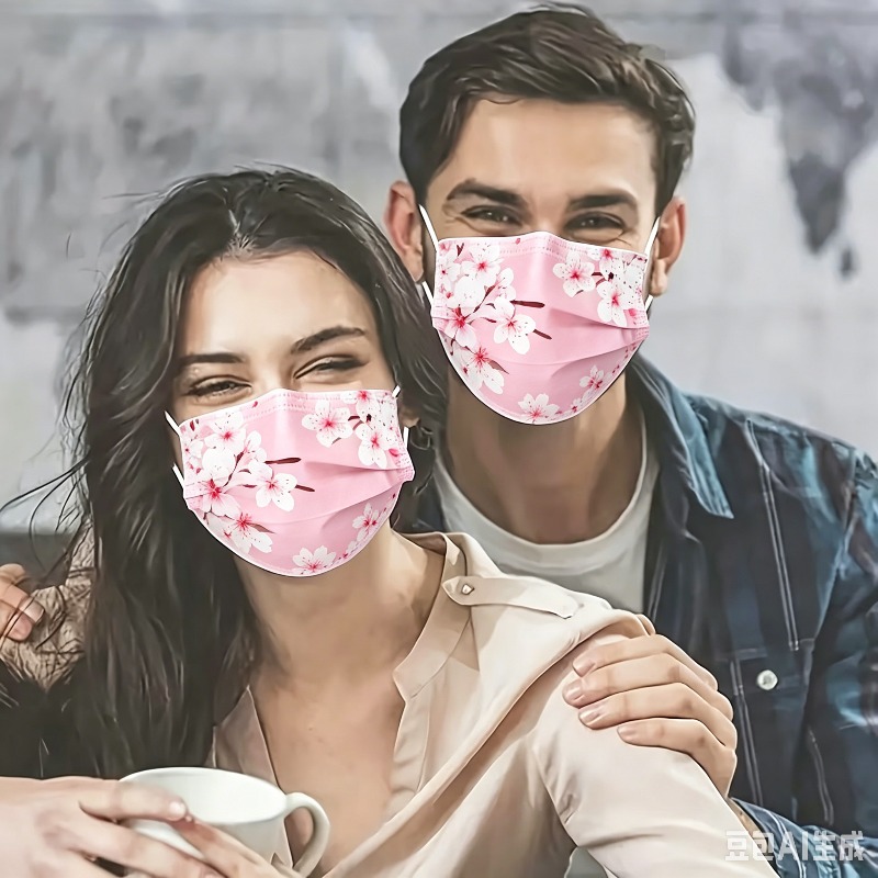 10pcs Floral Star Print Face M - Cloth Face Mask Washable reseña y precio