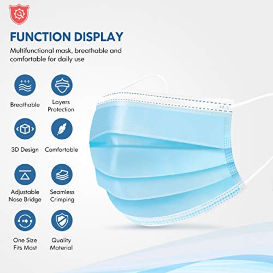 Face Mask Disposable Adults 3P - Disposable Mask Blue reseña y precio