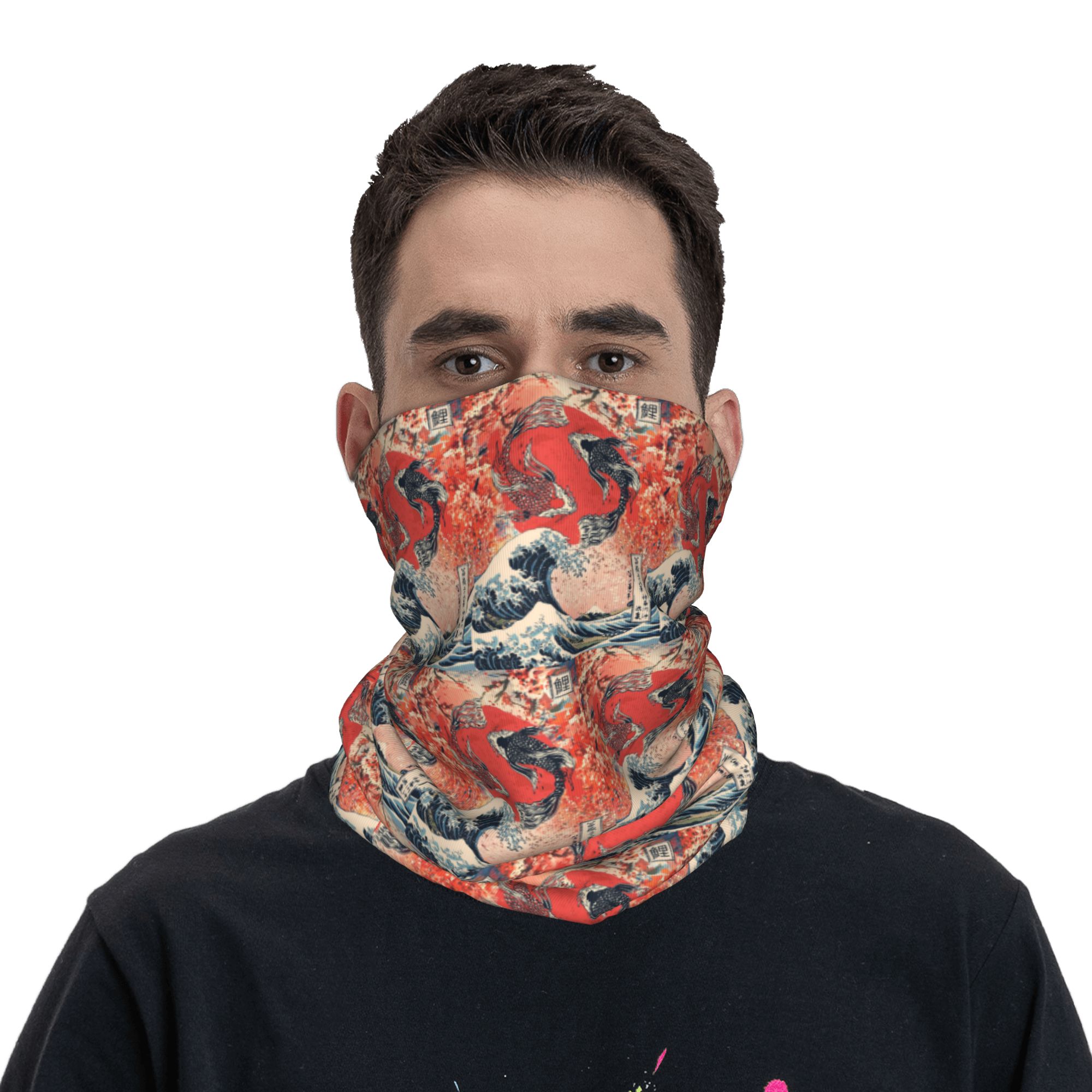 Koi Fish and Great Wave off Ka - Sports Mask Breathable reseña y precio