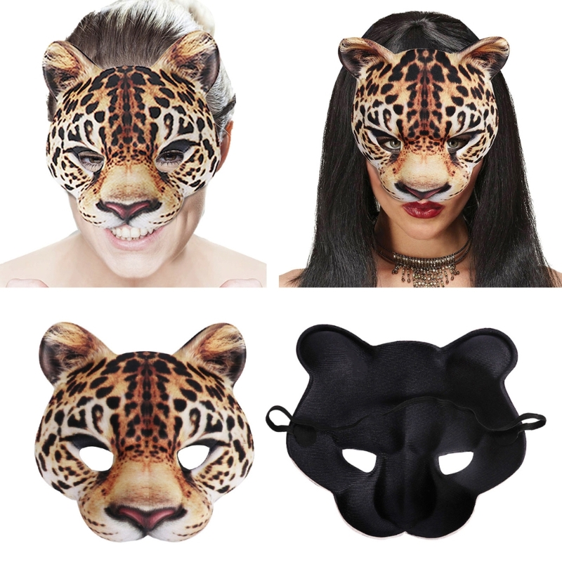 Leopard Mask Party Mask Dress  - Respirator Half Face reseña y precio