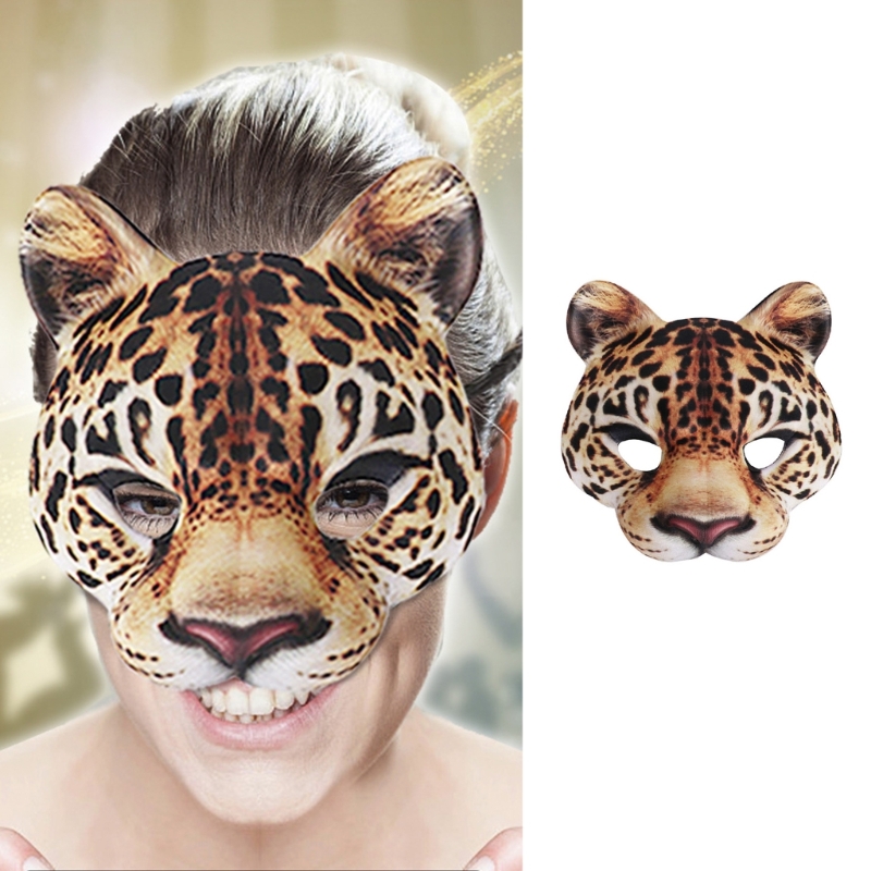 Leopard Mask Party Mask Dress  - Respirator Half Face reseña y precio