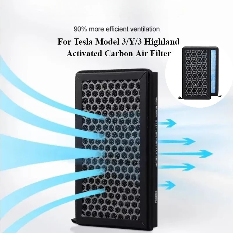 For Tesla Model 3/Y/3 Highland - Filter Replacement N95 reseña y precio