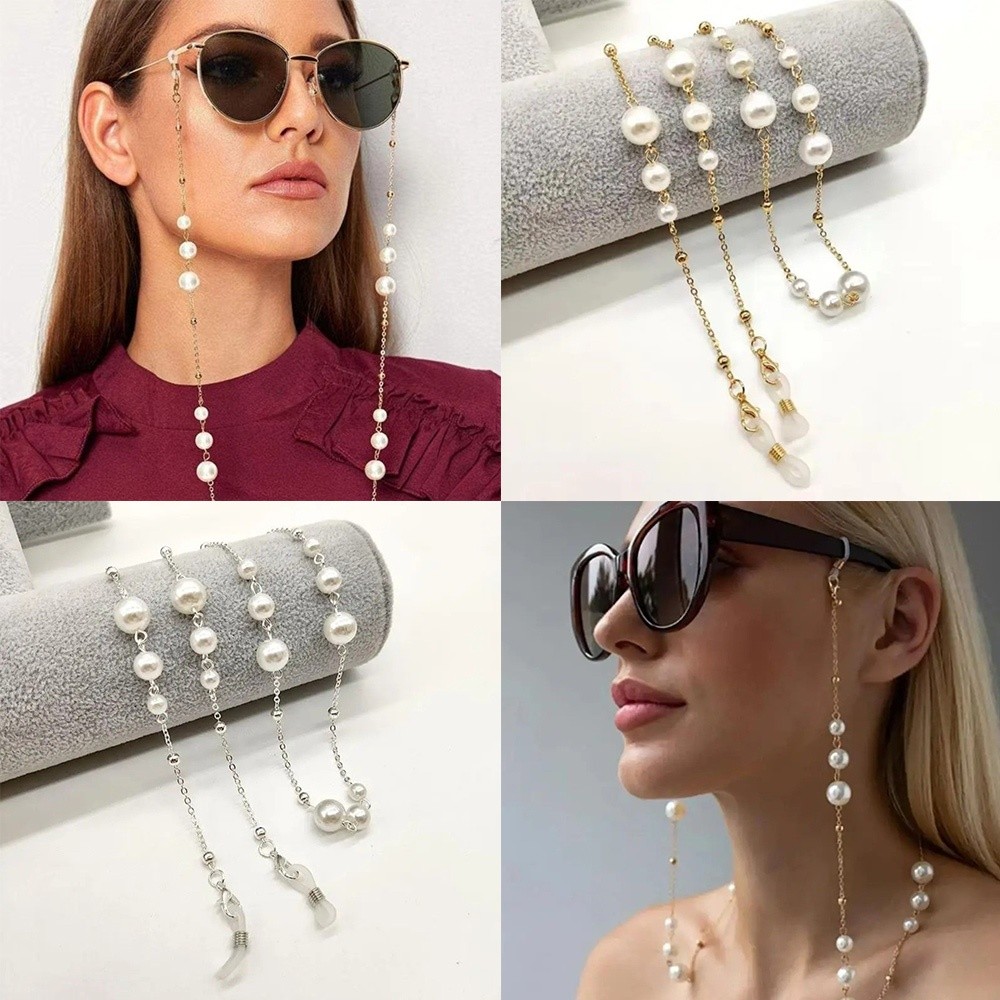 Trendy Pearl Beaded Sunglass C - Mask Lanyard Adjustable reseña y precio