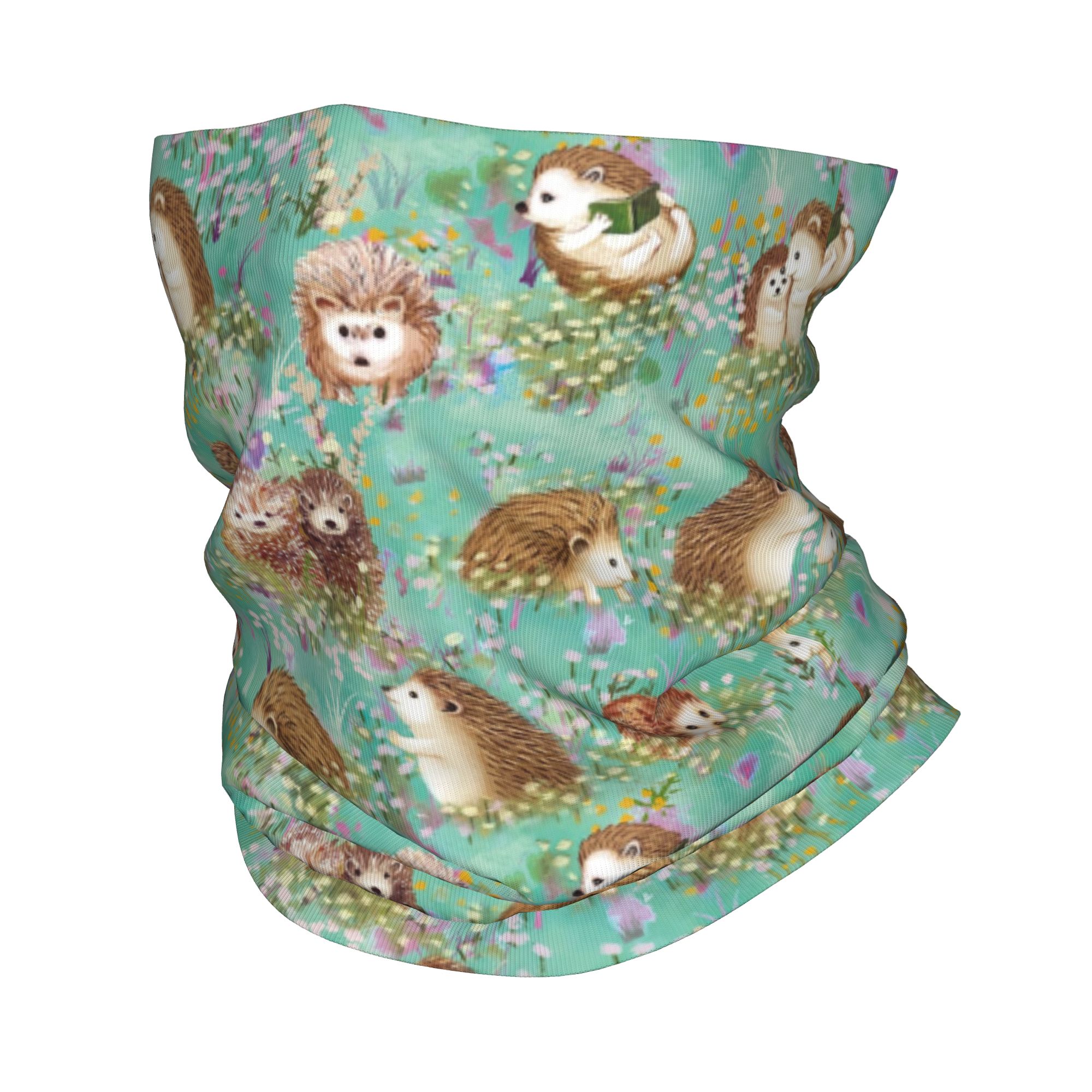Autumn Hedgehog Spring Floral  - Neck Gaiter Face Cover reseña y precio