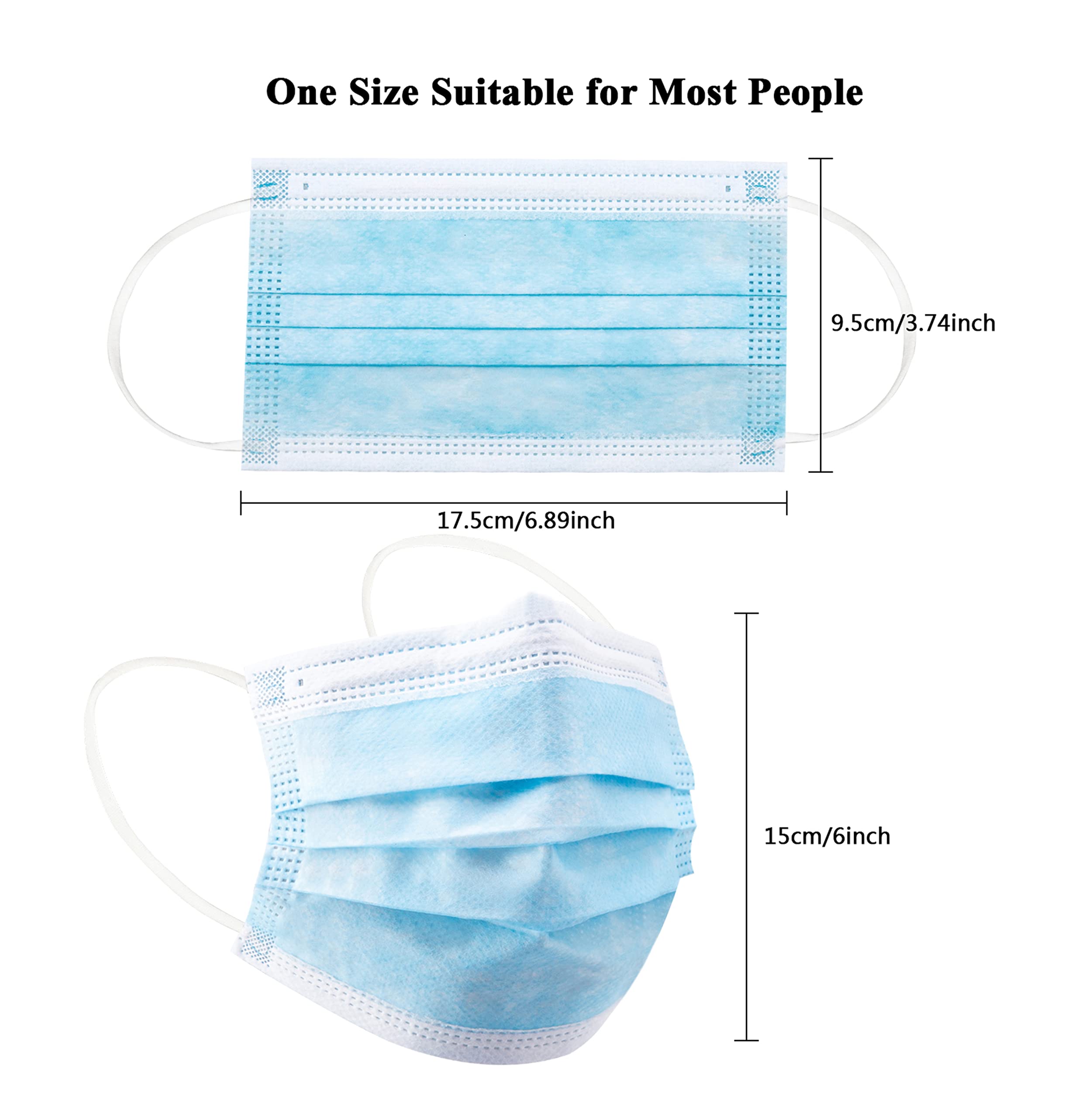 50/100 PCS Box Blue Face Masks - Disposable Mask Blue reseña y precio