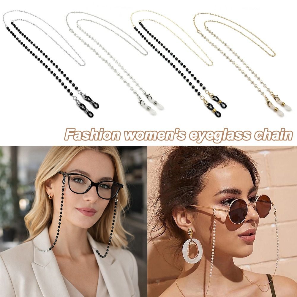 Fashion Flower Beads Eyeglass  - Mask Chain Holder reseña y precio