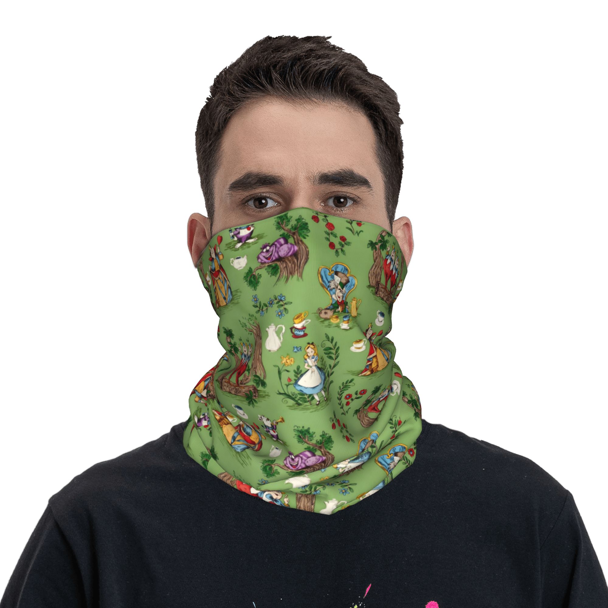 Custom A-Alice in W-Wonderland - Neck Gaiter Face Cover reseña y precio