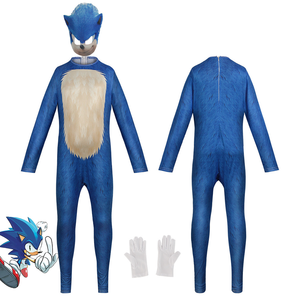 Anime Game Sonic Blue Red Blac - Black Face Mask Pack reseña y precio