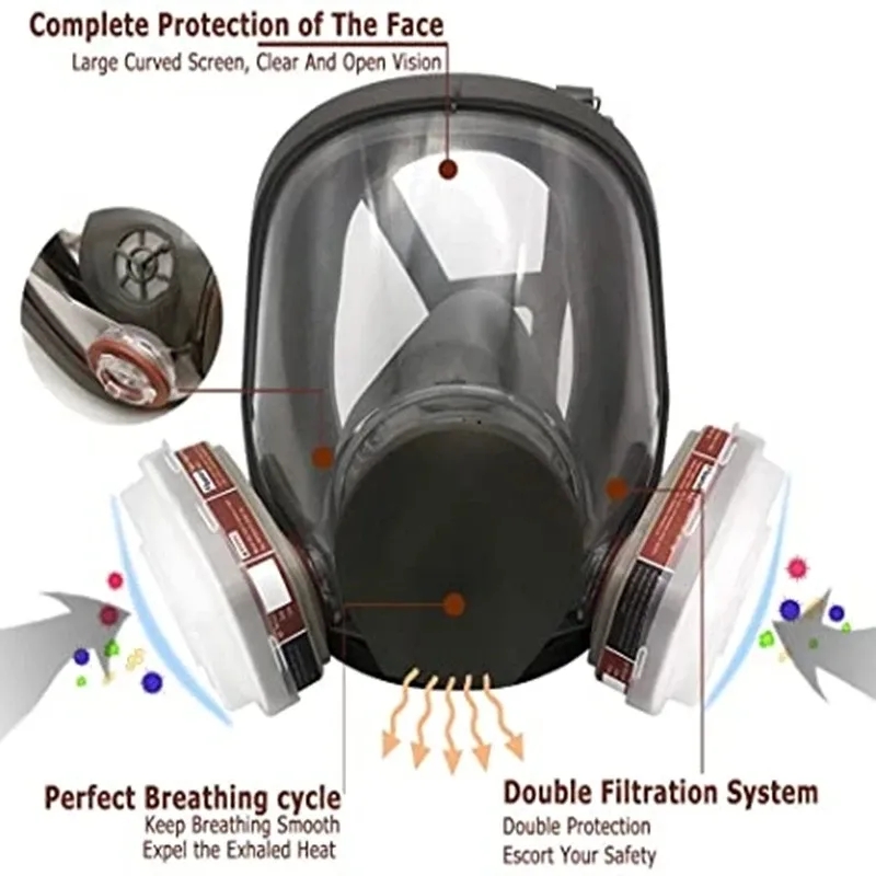 Large Size 6800 Gas Mask Full  - Kn95 Respirator Mask reseña y precio