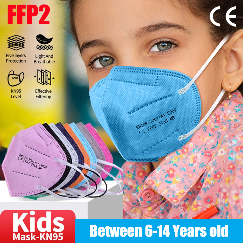 10-100pcs Kids KN95 Mask Child - Disposable Surgical Mask reseña y precio