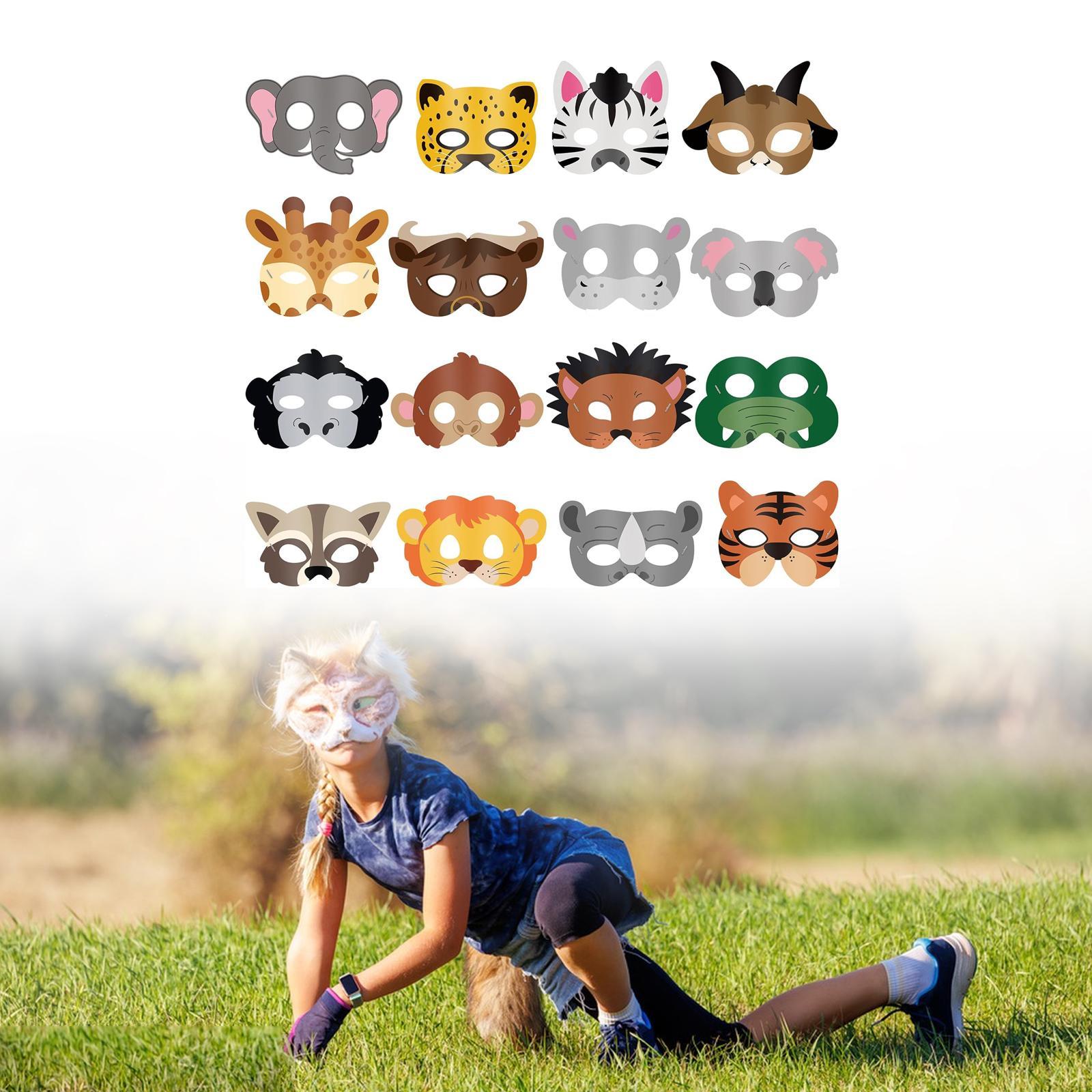 16 Pieces Animal Face Mask Cut - Kids Face Mask reseña y precio