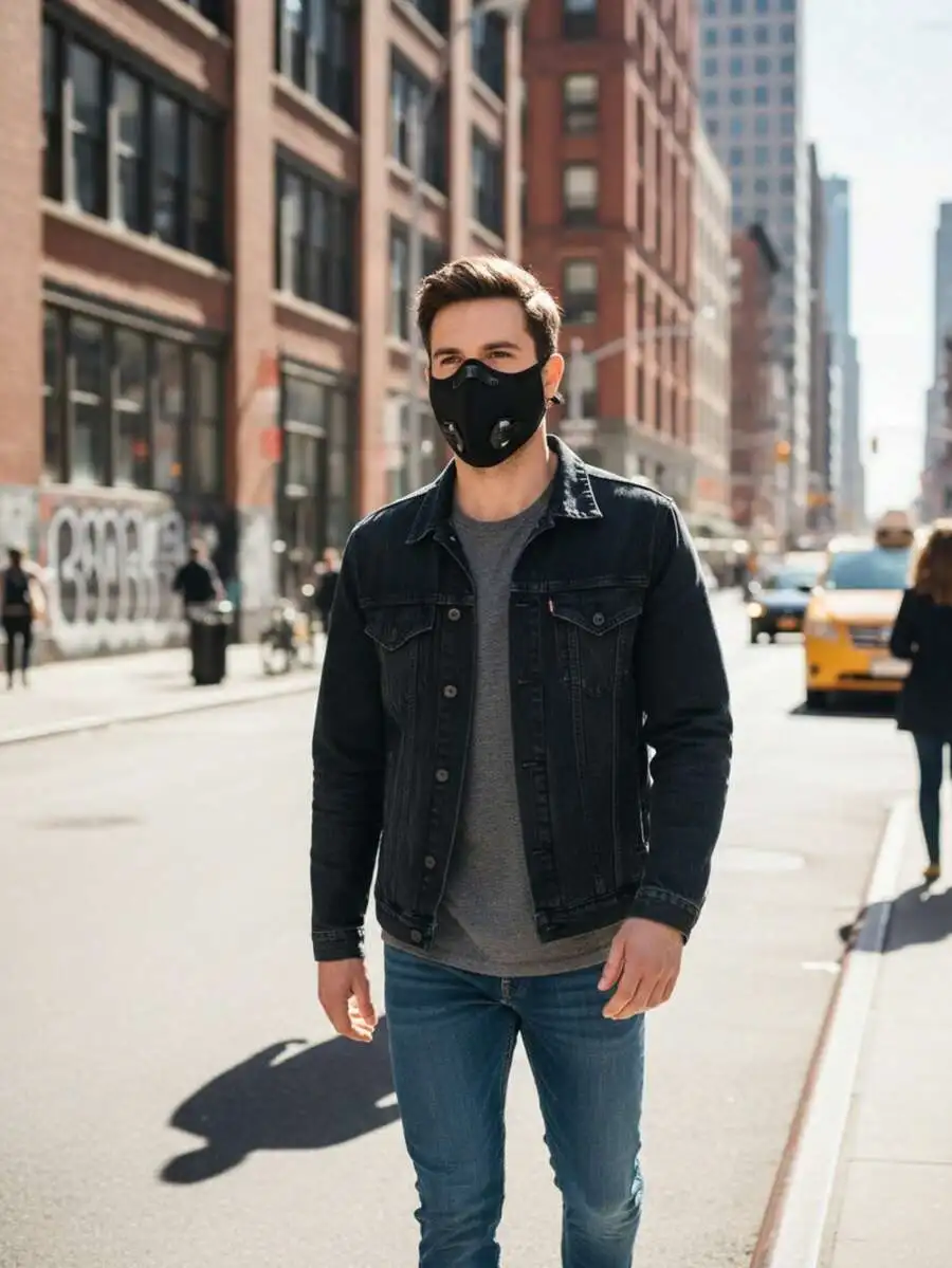 2-Pack Reusable Half Face Mask - Black Face Mask Pack reseña y precio